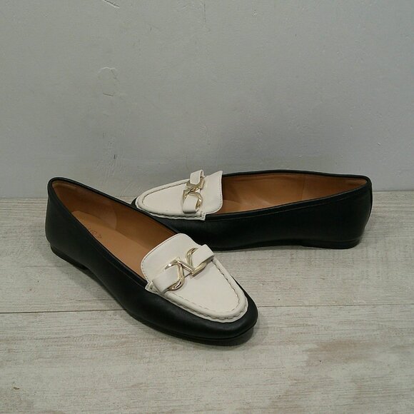 Naturalizer Shoes - Naturalizer Classic Preppy Layla Black & White Leather Comfort Loafers Size 8 M